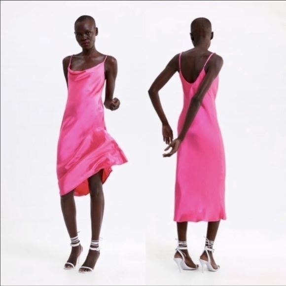 Zara Slip Dress Pink - Picture 3 of 10